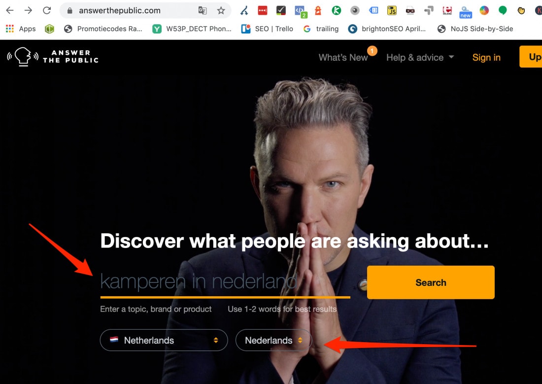 Answerthepublic.com (niet zenuwachtig worden. door die man)