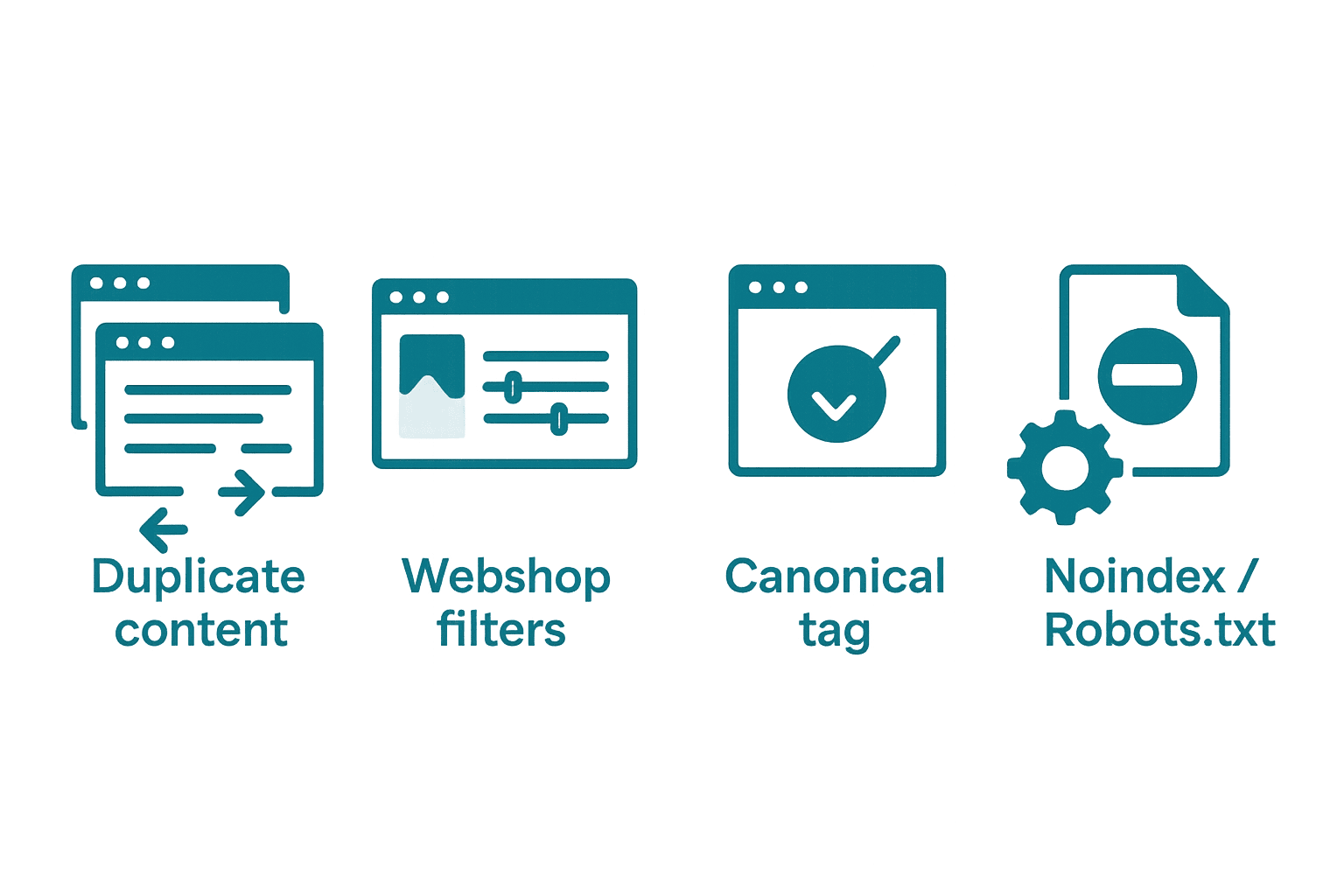 Duplicate content, webshop filters, canonical tag, noindex/robots.txt technical seo