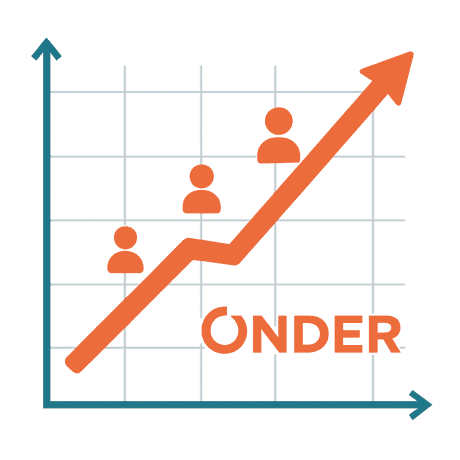 graph showing upward trend of more visitors by SEO content onder