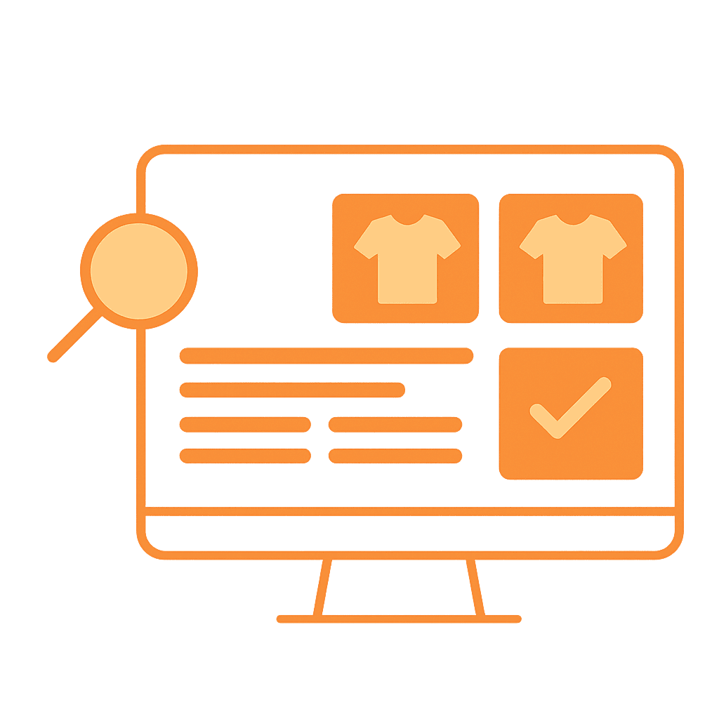 E-commerce Zoekinterface met Vergrootglas